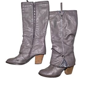 Tall Grey Boots size 9